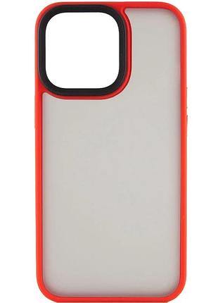 Tpu+pc чехол metal buttons для apple iphone 15 pro max 6.7" червоний (924171)
