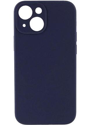 Чехол для apple iphone 14 plus full camera protective силікон темно-синий (930229)