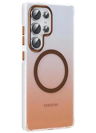 Чехол накладка для samsung galaxy s25 ultra tpu + pc rose gold з технологією magsafe (911152)