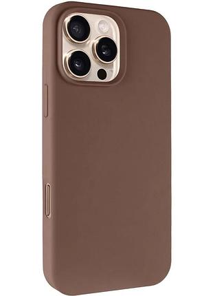 Чехол накладка для apple iphone 16 pro 6.3" силикон коричневый (918094)