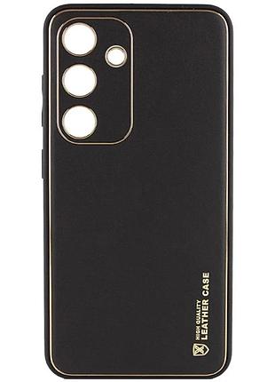 Чохол накладка xshield для samsung galaxy s24+ штучна шкіра чорний з захистом камери (917974)