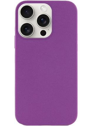 Чехол накладка для apple iphone 14 pro 6.1" силіконовий фіолетовий з мікрофіброю (918928)