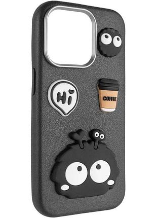Чехол 3d для apple iphone 11 pro max 6.5" tpu искусственная кожа monster/black (920040)