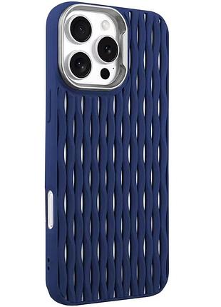 Чехол накладка для apple iphone 16 pro max 6.9" tpu синій (911081)