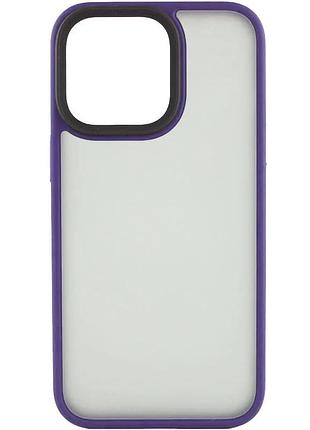 Tpu+pc чехол для apple iphone 14 pro max накладка темно-фіолетовий 6.7" (922149)