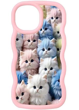 Чехол накладка для apple iphone 11 pro max tpu матовый kittens 6,5" (921569)