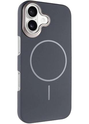 Чехол накладка magsafe для apple iphone 16 6.1" пластик темно-синій (923772)