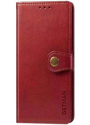 Чехол-книжка для xiaomi redmi 9 gallant (pu) искусственная кожа красный с функцией подставки (910590)