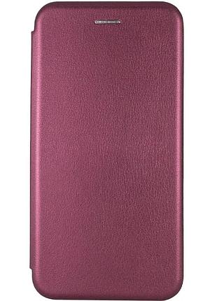 Чехол-книжка для xiaomi redmi 9a искусственная кожа бордовый с функцией подставки 20х10х2 см (924733)