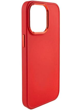 Tpu чехол для apple iphone 14 pro 6.1" червоний силікон bonbon metal style (911434)