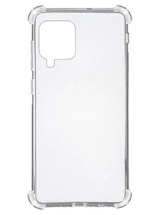 Tpu чохол для samsung galaxy a12/m12 посилена захист куточків прозорий 0,5 мм (911233)