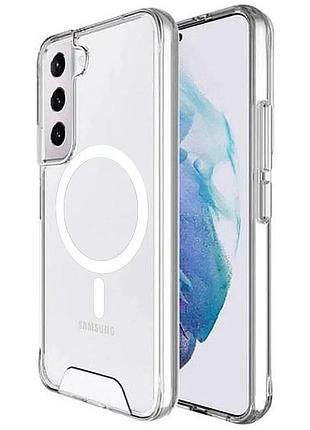 Чехол накладка для samsung galaxy s23 tpu прозрачный с магнитами magsafe 0,5 мм (924841)