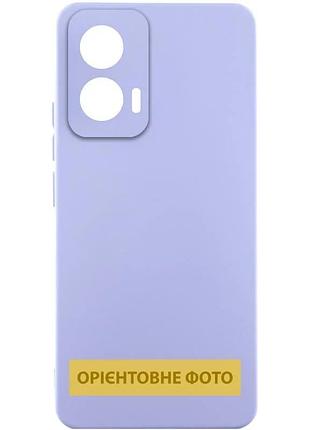 Чехол silicone cover full camera для motorola moto g55 5g силіконовий сиреневий (922756)