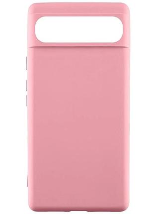 Чехол tpu liquid silk для google pixel 6 pro минималистичный силикон розовый (924027)