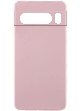 Чехол silicone cover full camera для google pixel 9 pro xl силиконовый микрофибра розовый pink sand (909833)