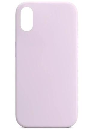 Чехол накладка siliconcase для apple iphone xs max 6.5" силікон сиреневий (924368)