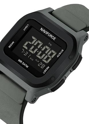 Наручний годинник naviforce cube кварцовий цифровий полікарбонатний 48x13 мм сірий (909368)