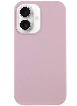 Чехол накладка epik для apple iphone 16 6.1" силиконовый розовый микрофибра (921495)