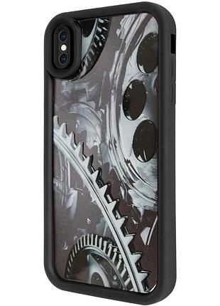 Tpu чехол для apple iphone xs max 6.5" накладка gears (911531)