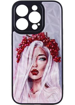 Tpu+pc чехол prisma ladies для apple iphone 14 pro max 6.7" ukrainian girl (920994)