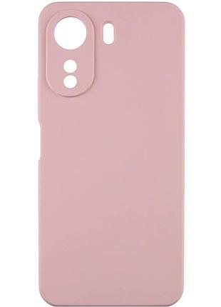 Чехол silicone cover full camera для xiaomi redmi 13c силиконовый 0,5 мм розовый (923591)