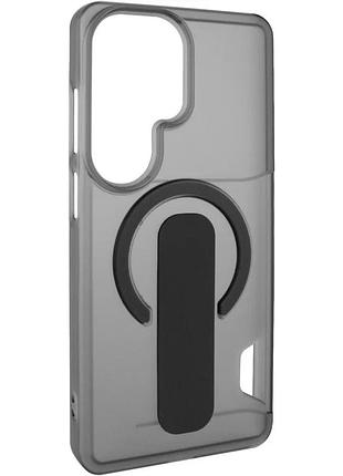 Чехол накладка для samsung galaxy s25 ultra magsafe с функцией подставки черный пластик (922230)