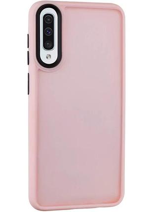Чехол накладка для samsung galaxy a50/a50s/a30s протишоковий tpu+pc 0,5 мм рожевий (925680)