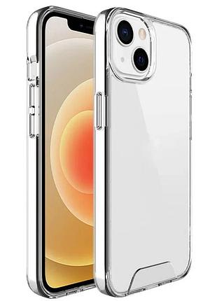 Чехол накладка для apple iphone 15 plus 6.7" прозрачный tpu (916584)