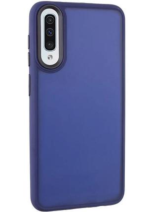 Чехол накладка для samsung galaxy a50/a50s/a30s ударостійкий tpu + pc 0,5 см navy blue (922939)