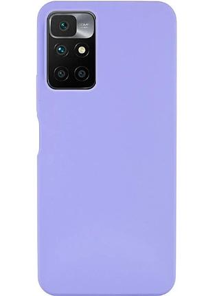 Чехол накладка для xiaomi redmi 10 силіконовий 0,5 мм сиреневий (918032)