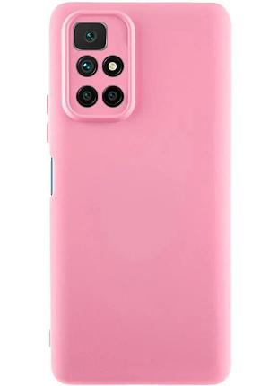 Чехол накладка для xiaomi redmi 10 tpu гибкий розовый liquid silk full camera (915057)