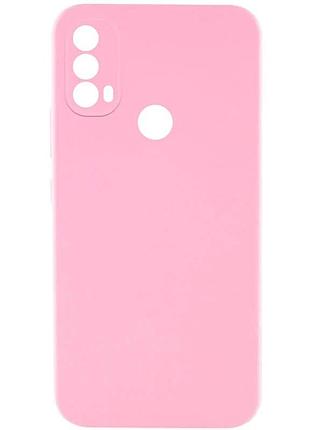 Чехол накладка getman liquid silk full camera tpu для motorola moto e40 розовый (914728)