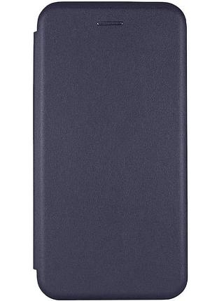 Чохол-книжка для infinix hot 40i/spark go 2024 темно-синій штучна шкіра з функцією підставки (923944)