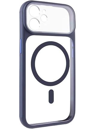Чохол накладка getman moon clear з magsafe для apple iphone 11 tpu+pc синій (924640)