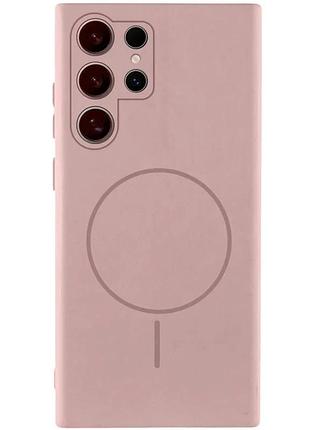 Чехол silicone cover full camera для samsung galaxy s24 ultra силиконовый розовый magfit (918148)