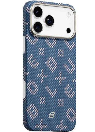 Tpu+pc чохол blueo gilded tactile woven magsafe для apple iphone 17 pro 6.3" синій (917693)