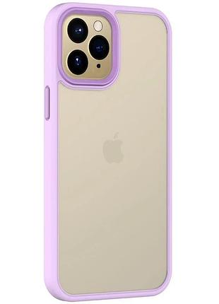 Tpu+pc чехол для apple iphone 11 pro max накладка сиреневий 6.5" (921510)