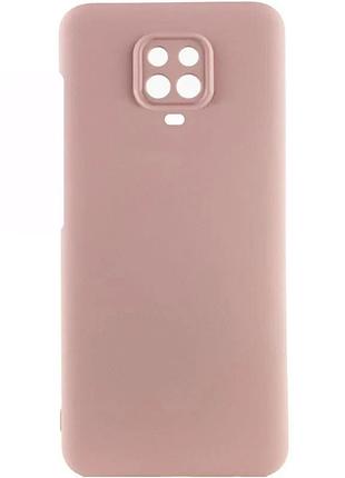 Чехол накладка full camera для xiaomi redmi note 9s/9 pro/9 pro max силиконовый 0,5 мм розовый pink sand (922527)