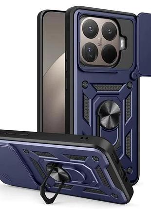 Чехол накладка противоударний ummi camshield serge ring для xiaomi 15t pro tpu пластик синий (930759)
