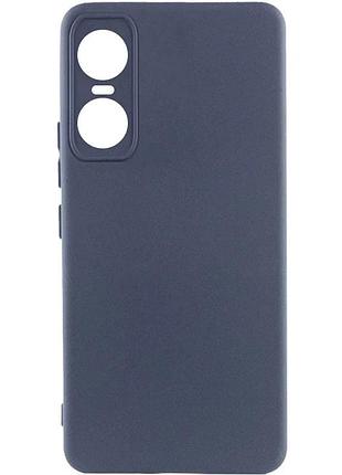 Чехол накладка full camera для tecno pop 6 pro силіконовий синій (929071)
