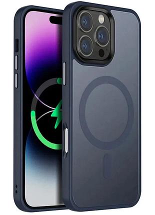 Чехол накладка ummi для apple iphone 16 pro max magsafe tpu navy blue (929042)