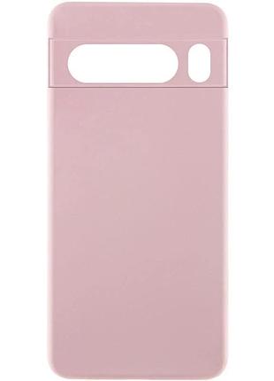 Чехол silicone cover full camera для google pixel 8 pro силиконовый микрофибра розовый pink sand (923476)