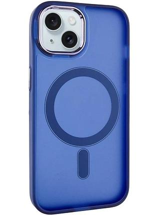 Чехол накладка для apple iphone 14 magsafe tpu+pc 6.1" deep navy (925418)