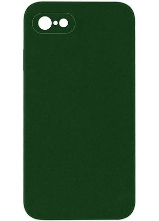 Чехол silk square full camera для apple iphone 6/6s 4.7" силіконовий зелений army green (919419)