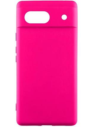 Чехол silicone cover full camera для google pixel 7a силиконовый 0,5 мм розовый (923769)