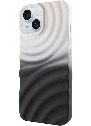 Чехол tpu colorwave для apple iphone 13/14 6.1" силіконовий білий/чорний (910498)
