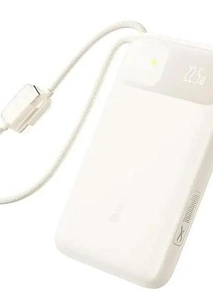 Портативне зу power bank baseus enerfill fc11 10000 mah 22,5w type-c бежевий 111х68х18 мм (915458)