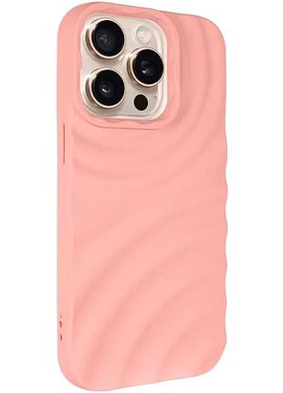 Чехол tpu monowave для apple iphone 15 pro 6.1" матовый розовый с усиленными углами (915528)