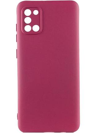 Чехол накладка full camera для samsung galaxy a31 tpu бордовий marsala (929231)