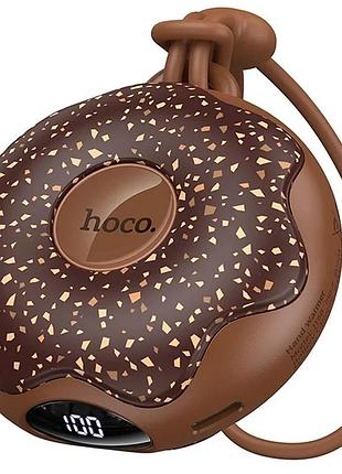 Портативный обогреватель hoco j168 donut 2500 мач abs 76x68x31 мм коричневый (922015)